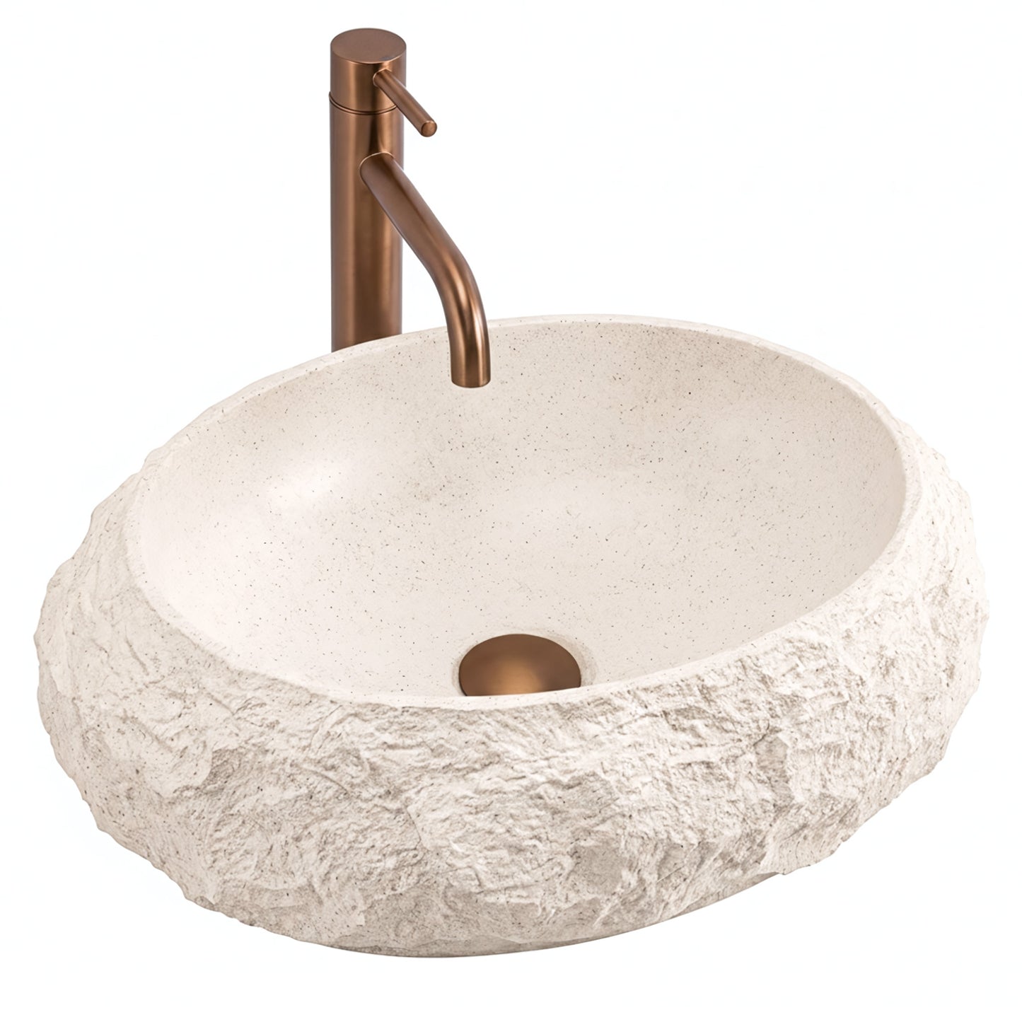 Aufsatzwaschbecken Rea Mika Warm Beige  2