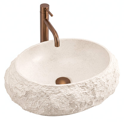 Aufsatzwaschbecken Rea Mika Warm Beige  2