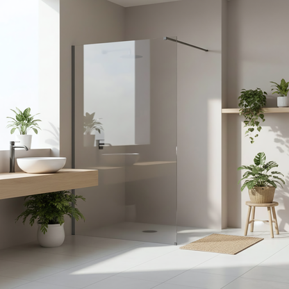 Duschwand Rea Flexi Transparent / Titan 140  10