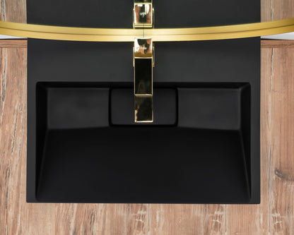 Waschbecken Konglomerat GOYA Black Matt 50 cm 5
