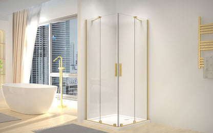 Duschkabine Rea Montana Double Gold Brush 80x80  3