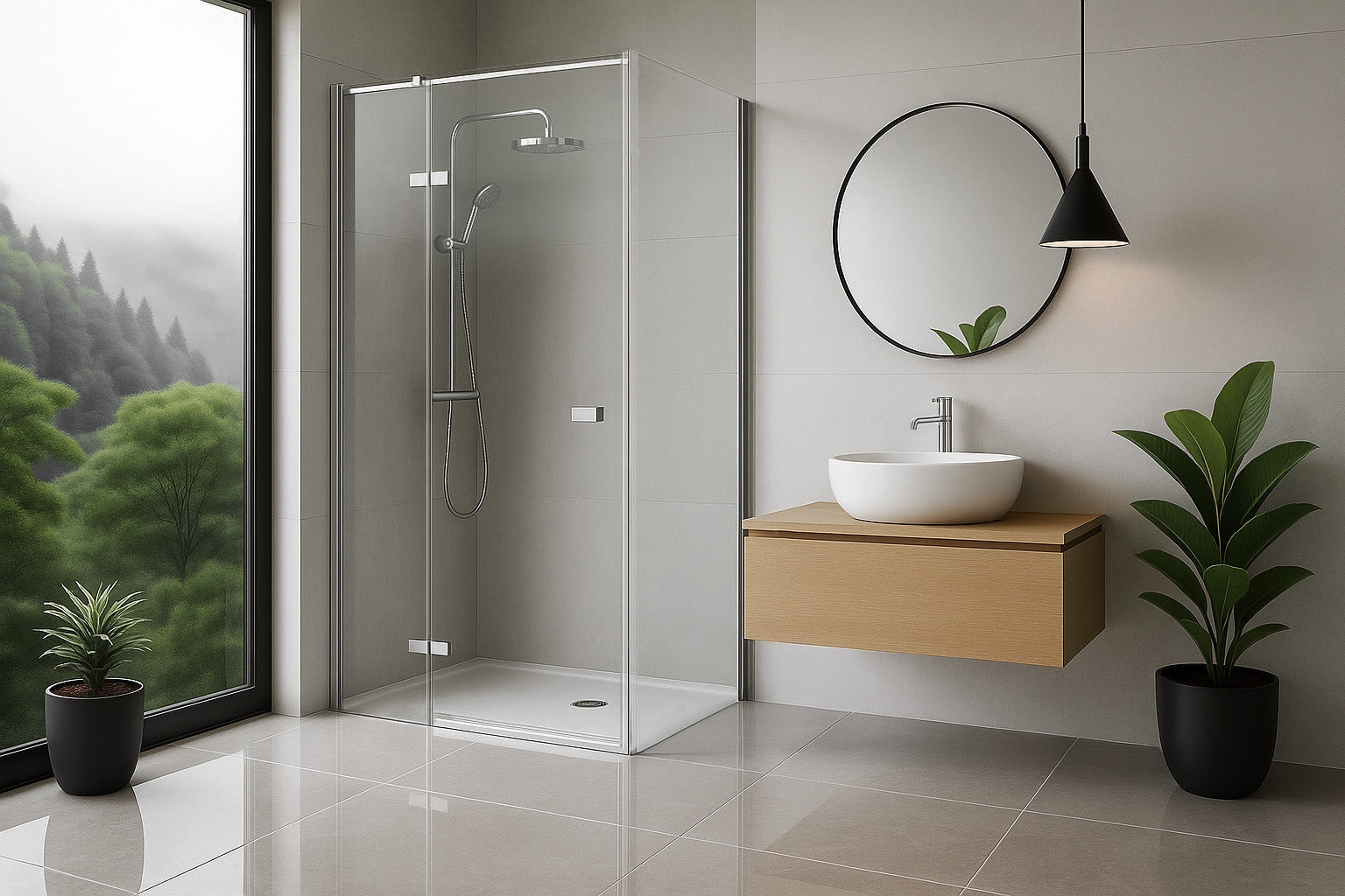 Duschkabine Rea Atlas 100x100 Chrome linke 2
