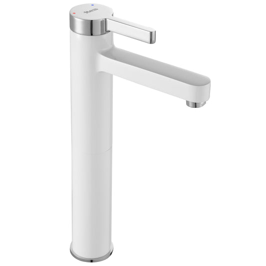 Waschbeckenarmatur REA Polo White Chrom high  1