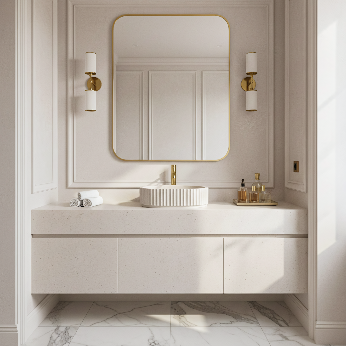 Aufsatzwaschbecken Rea Margaret Beige  6