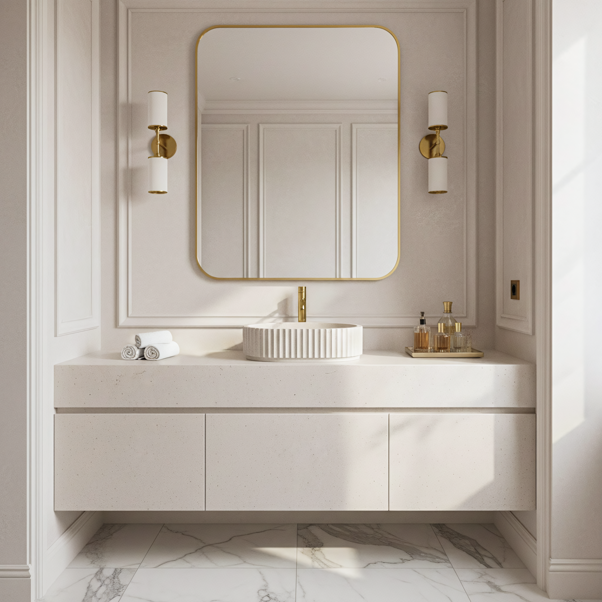 Aufsatzwaschbecken Rea Margaret Beige  6
