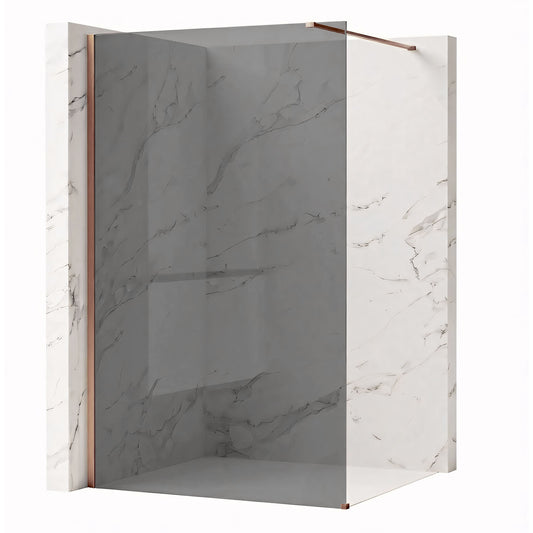 Duschwand Rea Flexi Grey / Brush Copper 80  1
