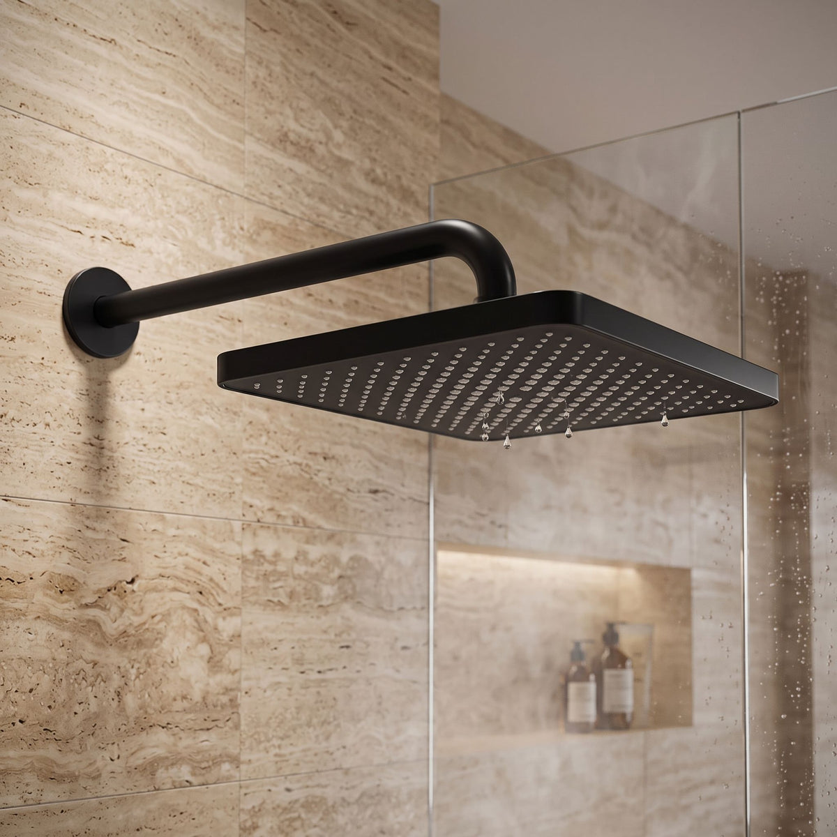 Rechteckige Regendusche REA JS-032 Black 3
