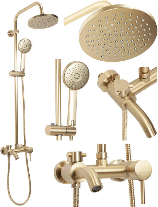 Duschgarnitur Rea Luis Gold Brush  1