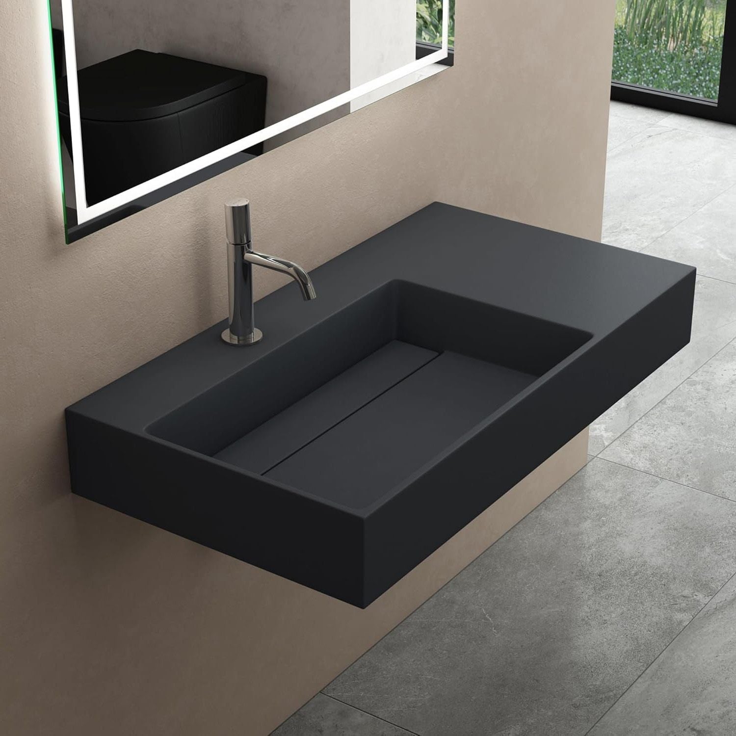 Waschbecken Konglomerat Archi 90 CM Grey MATT 2