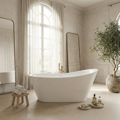 Freistehende Acrylbadewanne Lusso Slim 170  4