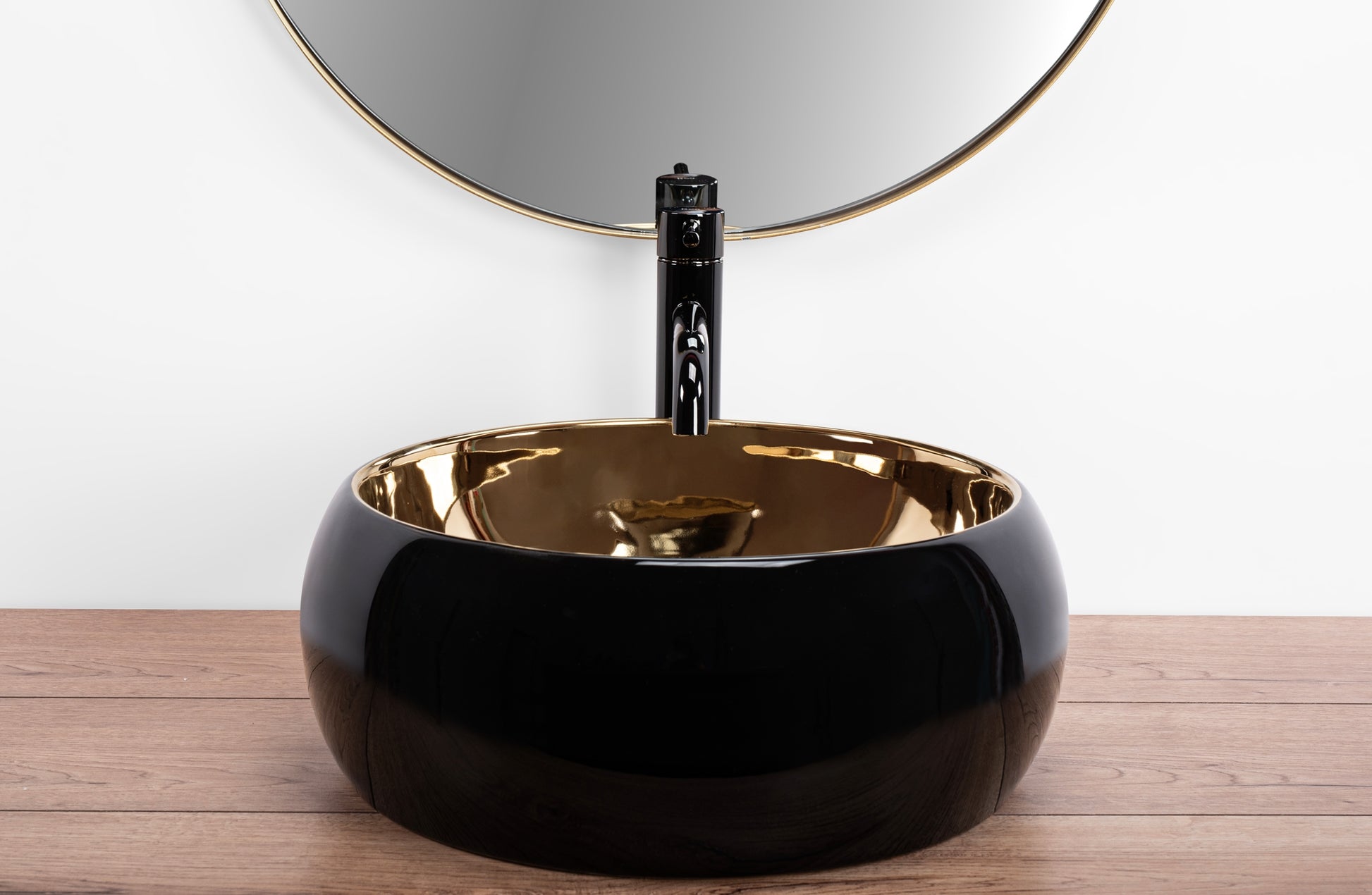 Aufsatzwaschbecken REA Luna Gold/Black  3