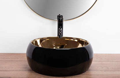 Aufsatzwaschbecken REA Luna Gold/Black  3