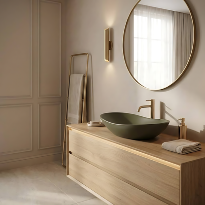 Aufsatzwaschbecken Rea Royal Olive Matt  5
