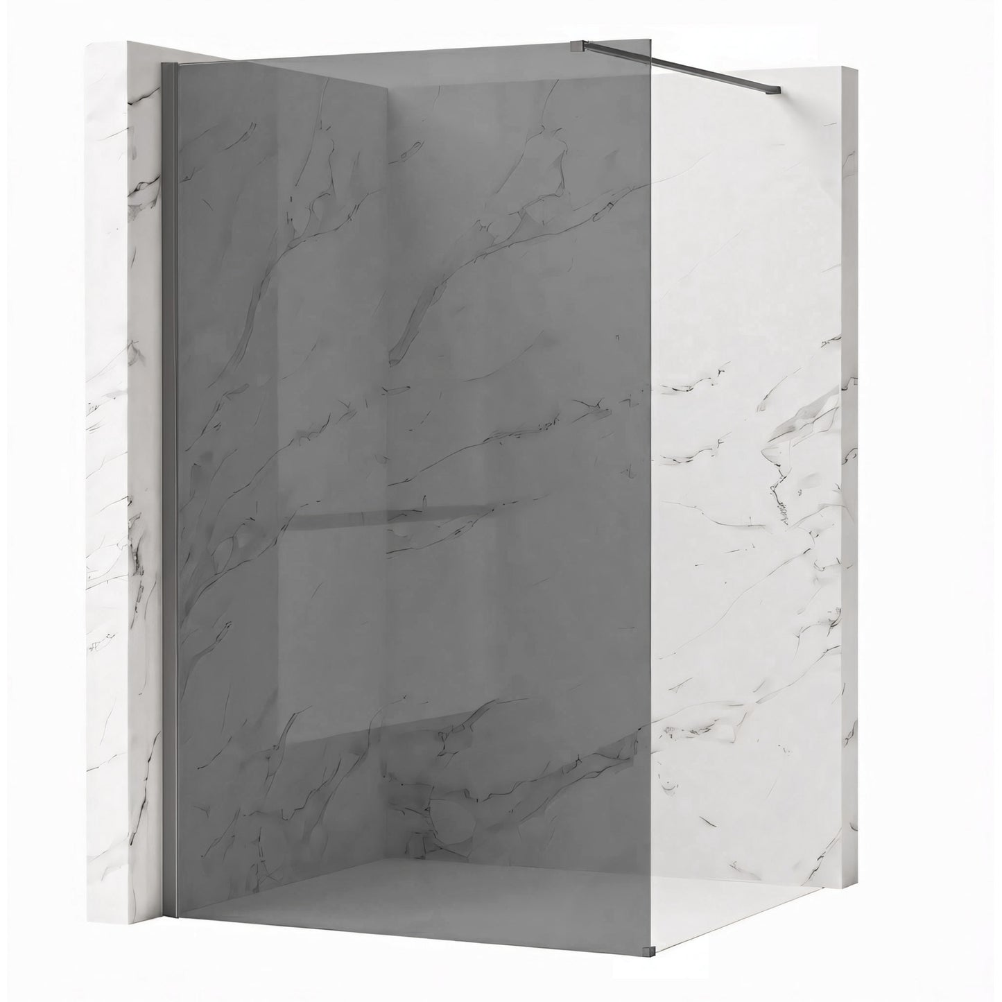 Duschwand Rea Flexi Grey / Titan 80  2