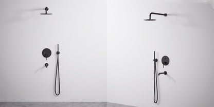 Unterputz Wannen/Dusch-Set Rea Lungo black +BOX  8