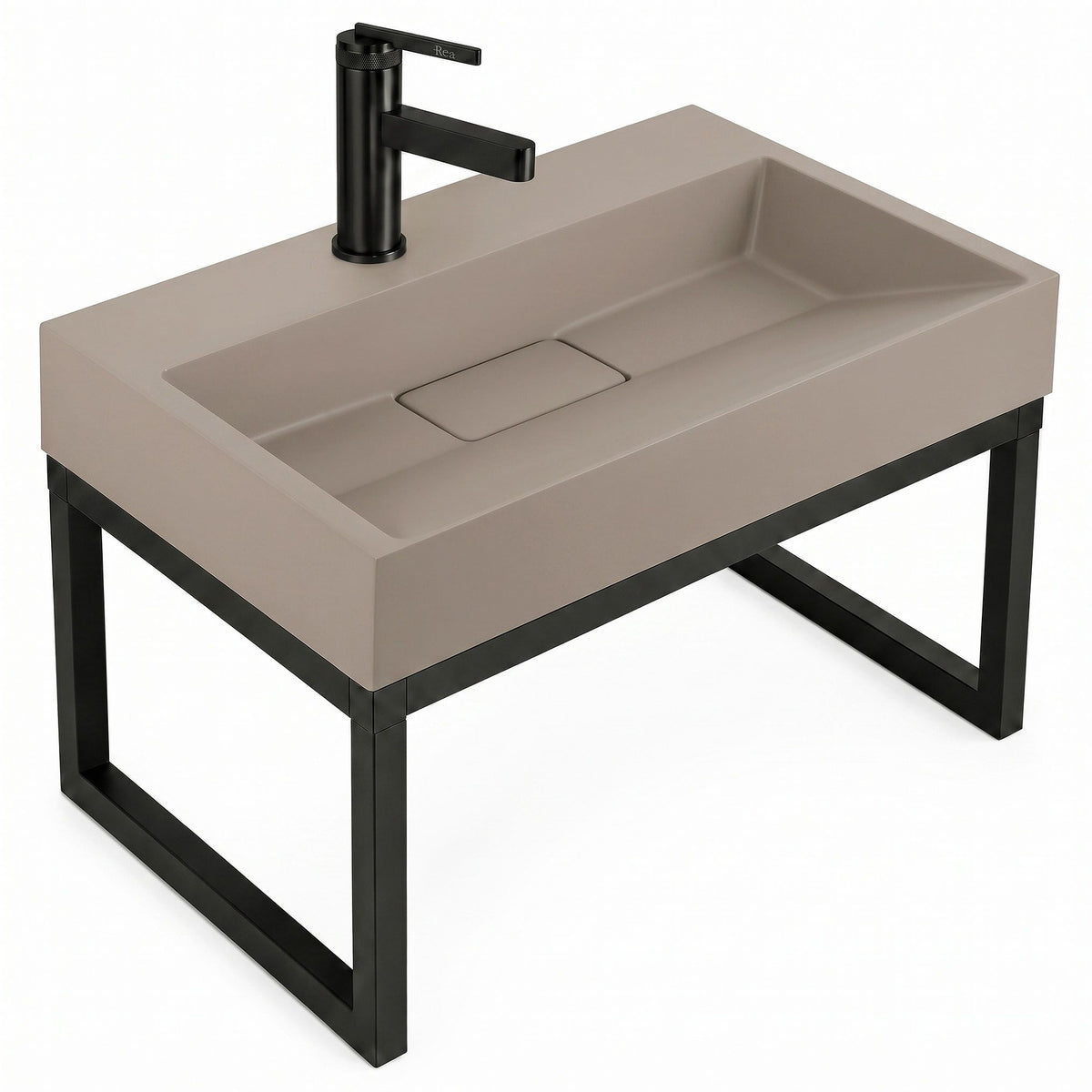Waschbecken Konglomerat Rea GOYA TAUPE 50CM +Waschtischplatte 8