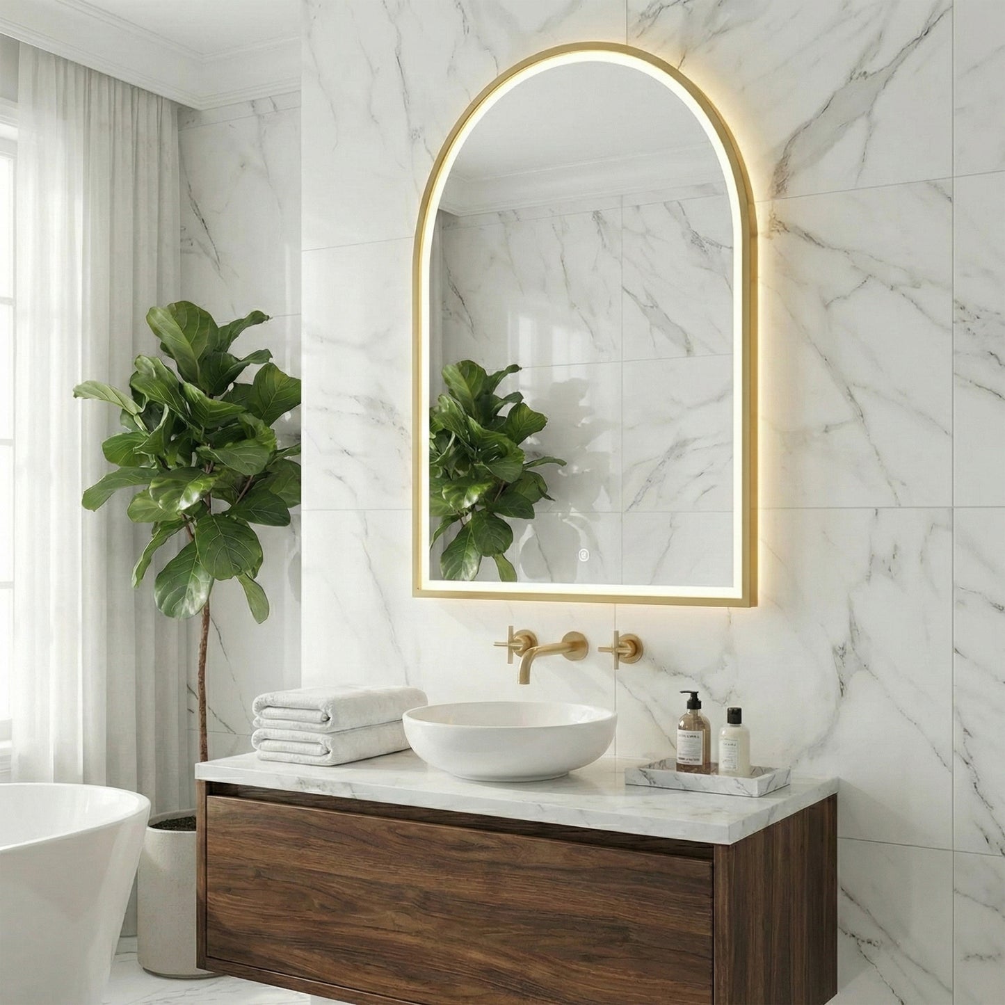 Spiegel LED 60x100cm DART GOLD  3