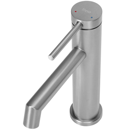 Waschbeckenarmatur Rea Foss Nickel Brush Low  5