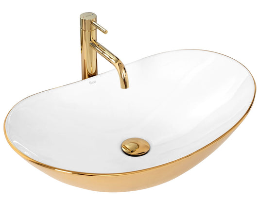 Aufsatzwaschbecken Rea Royal White Gold 1