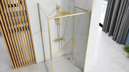 Eckdusche Rapid Fold Gold 90 x 90 5