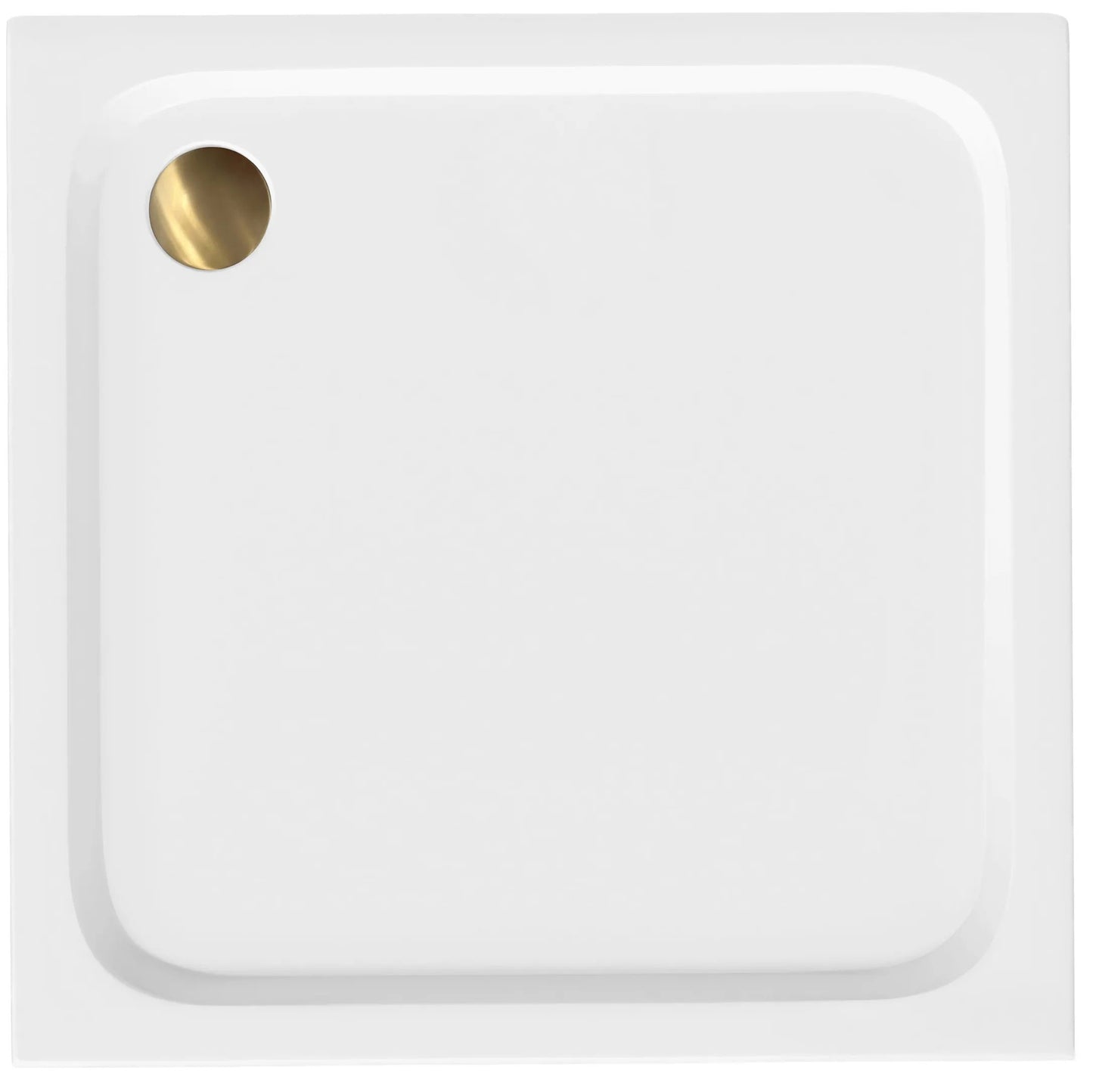 Acryl Duschwanne Rea Belmond White 80x80 Gebürstete Kupfer Abdeckung 7