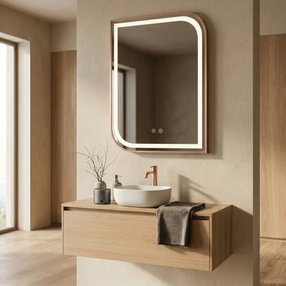 Spiegel LED ZONE 80x60 BRUSH ROSE GOLD  7