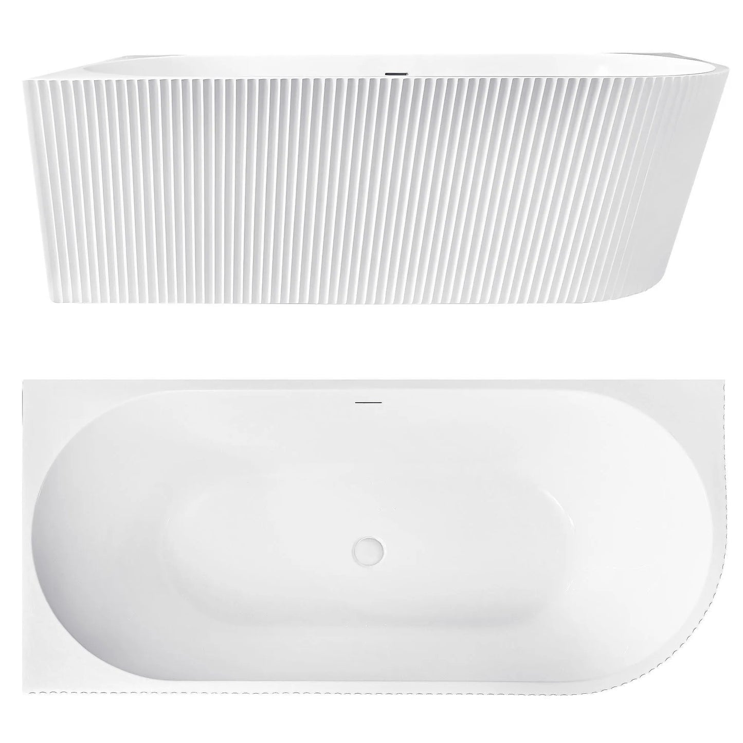 Acryl Eckbadewanne WENUS LEFT 170cm Schwarze Stöpselabdeckung 7