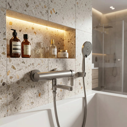 Wannenarmatur Rea Arcos Brushed Nickel  7