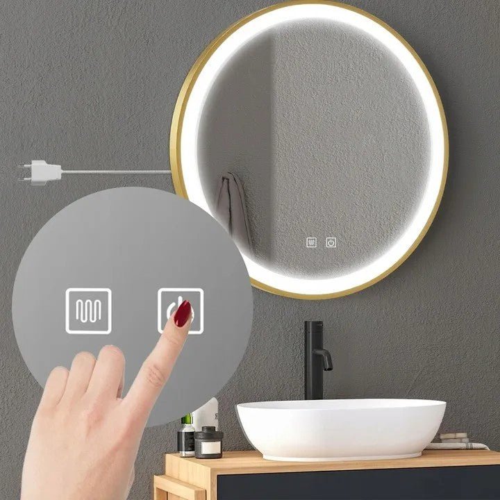Spiegel LED 70cm MMJ BRUSH GOLD  7