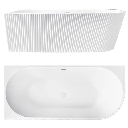 Acryl Eckbadewanne WENUS LEFT 170cm Gebürstete Kupfer Stöpselabdeckung 7