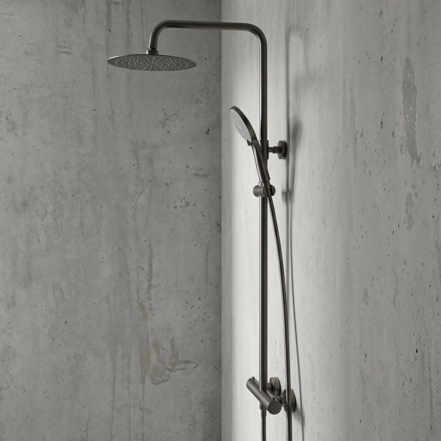Duschset ohne Auslauf mit Thermostat Rea Lungo Titan  7