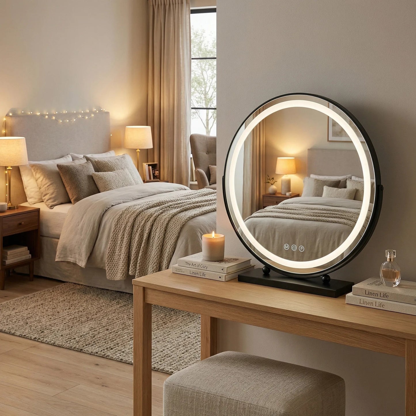 Spiegel LED MAKE-UP Black 50 cm  7