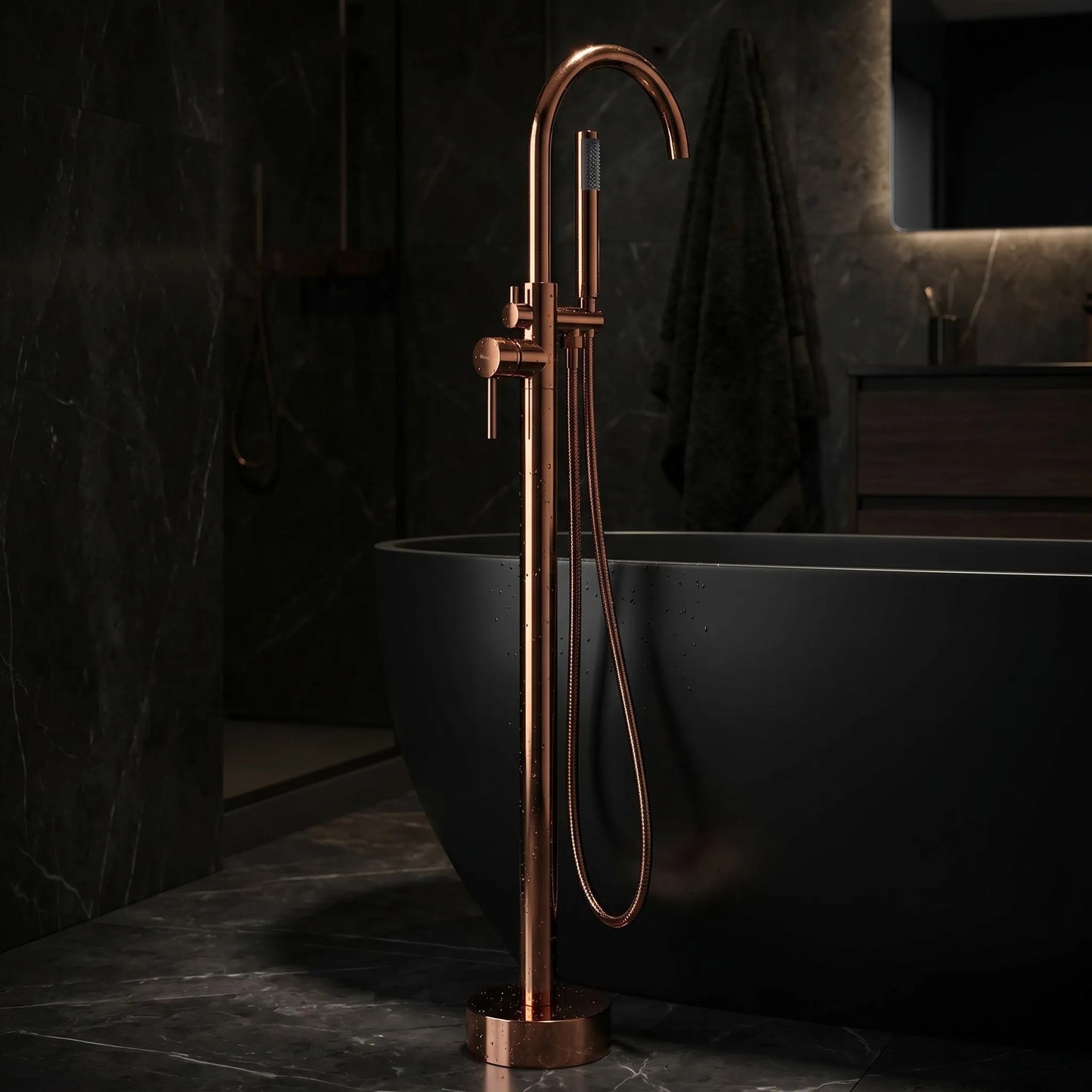 Freistehende Armatur Rea Lungo Copper  7