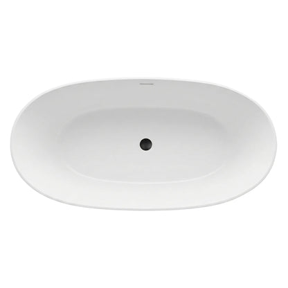 Freistehende Acrylbadewanne ROMA  170 Gebürstete Gold Stöpselabdeckung 7