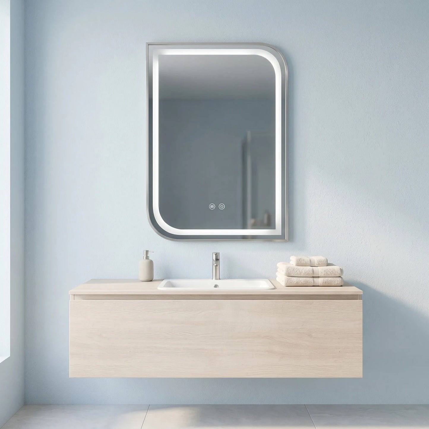 Spiegel LED ZONE 70x50 BRUSH NICKEL  7