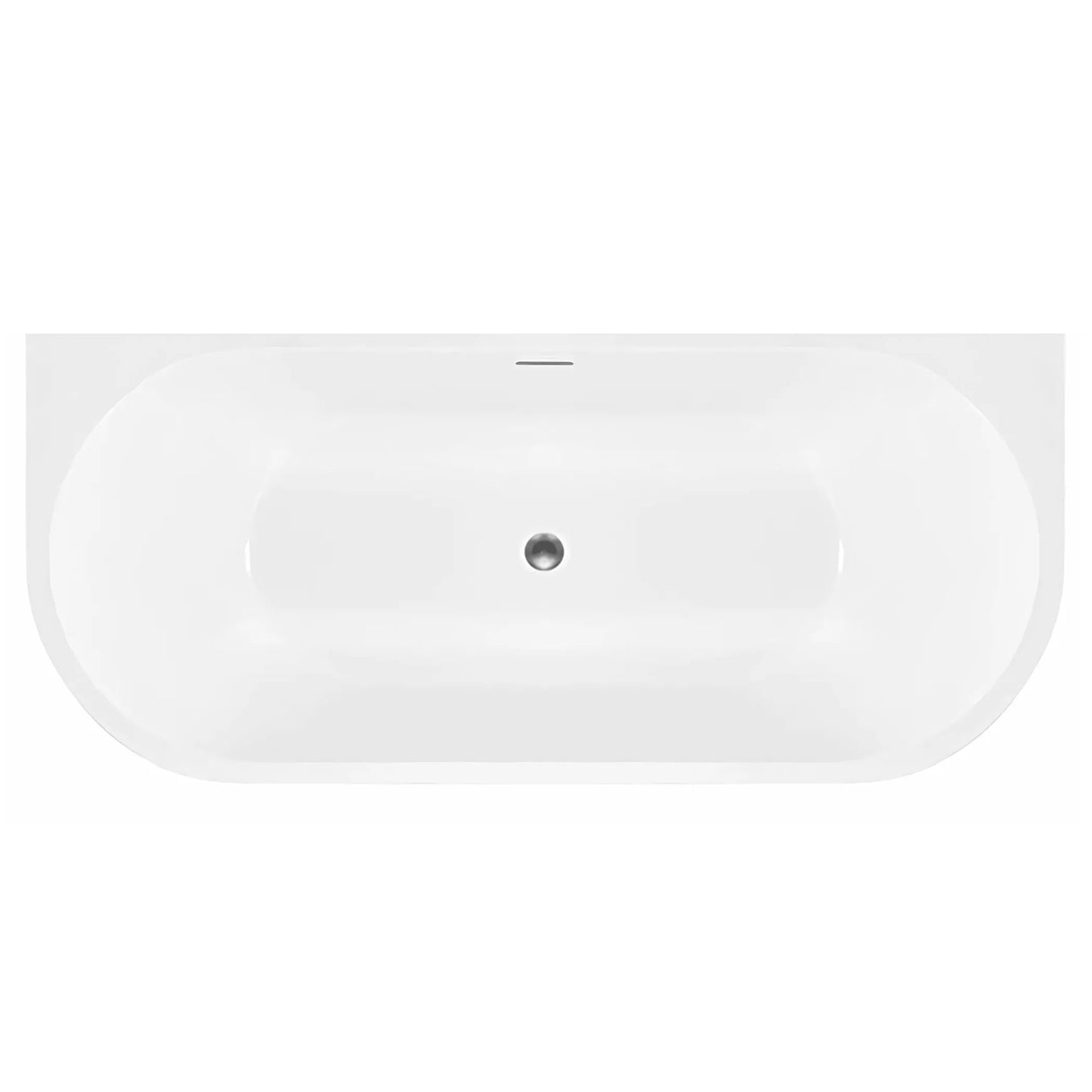 Acryl Wandmontage Badewanne OLIMPIA 150 cm Gebürstete Kupfer Stöpselabdeckung 7