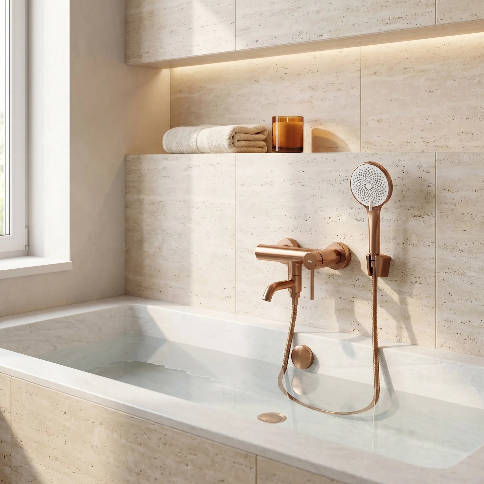 Wannenarmatur Rea Clif Brushed Copper  7
