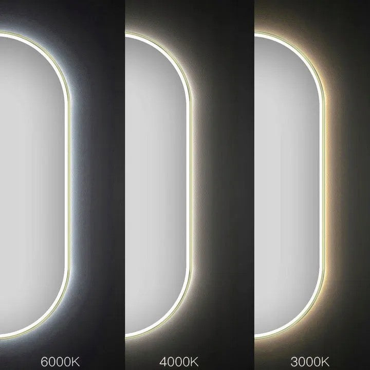 Spiegel LED OVL 50x100cm Gold  7