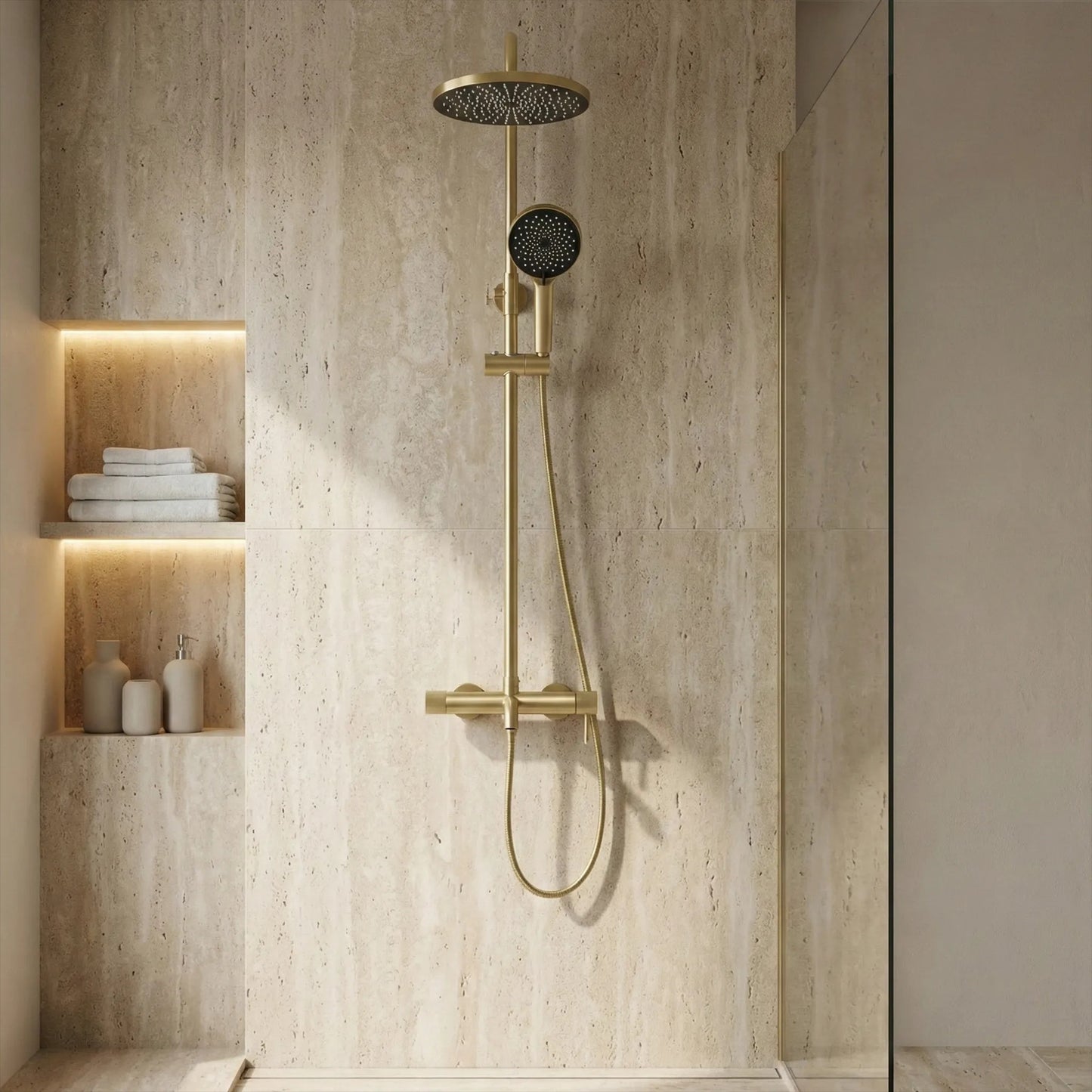 Duschgarnitur Rea Lungo Stripe Brush Gold  7
