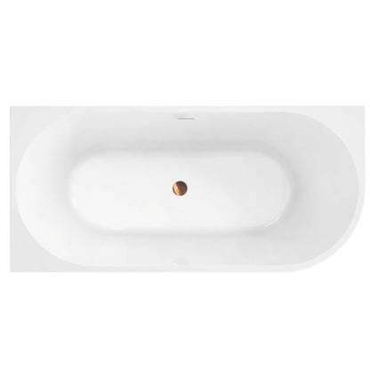 Acryl Eckbadewanne SYDNEY BELLANTO LEFT 160cm Gebürstete Kupfer Stöpselabdeckung 7