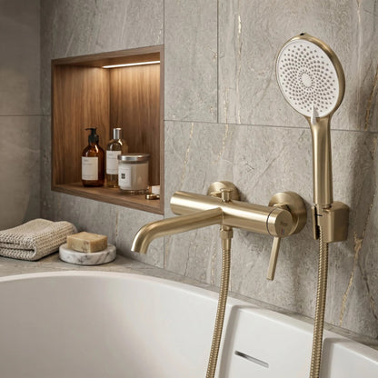 Wannenarmatur REA Rivo Brush Gold 7