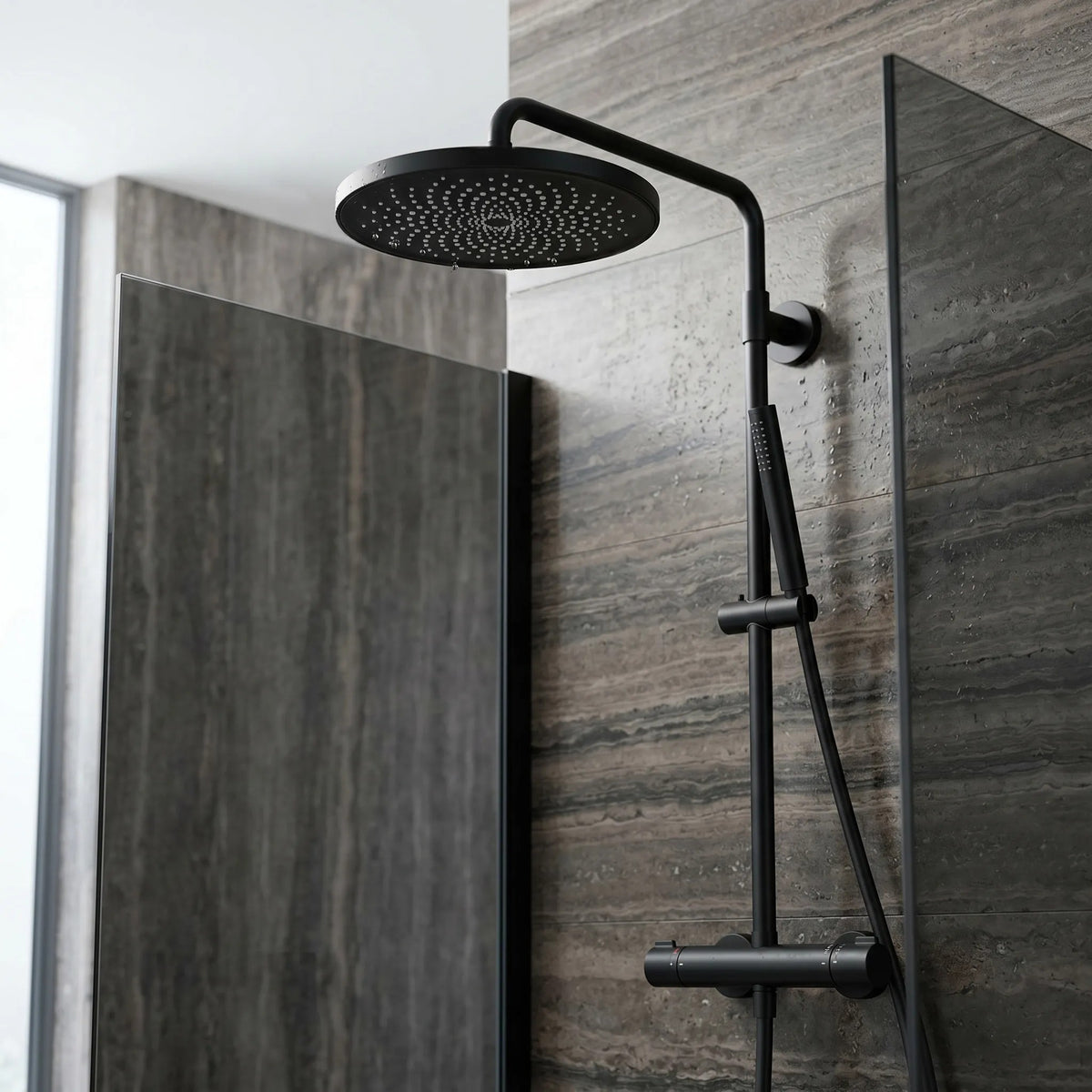 Runde Regendusche REA JS-021B Black 7