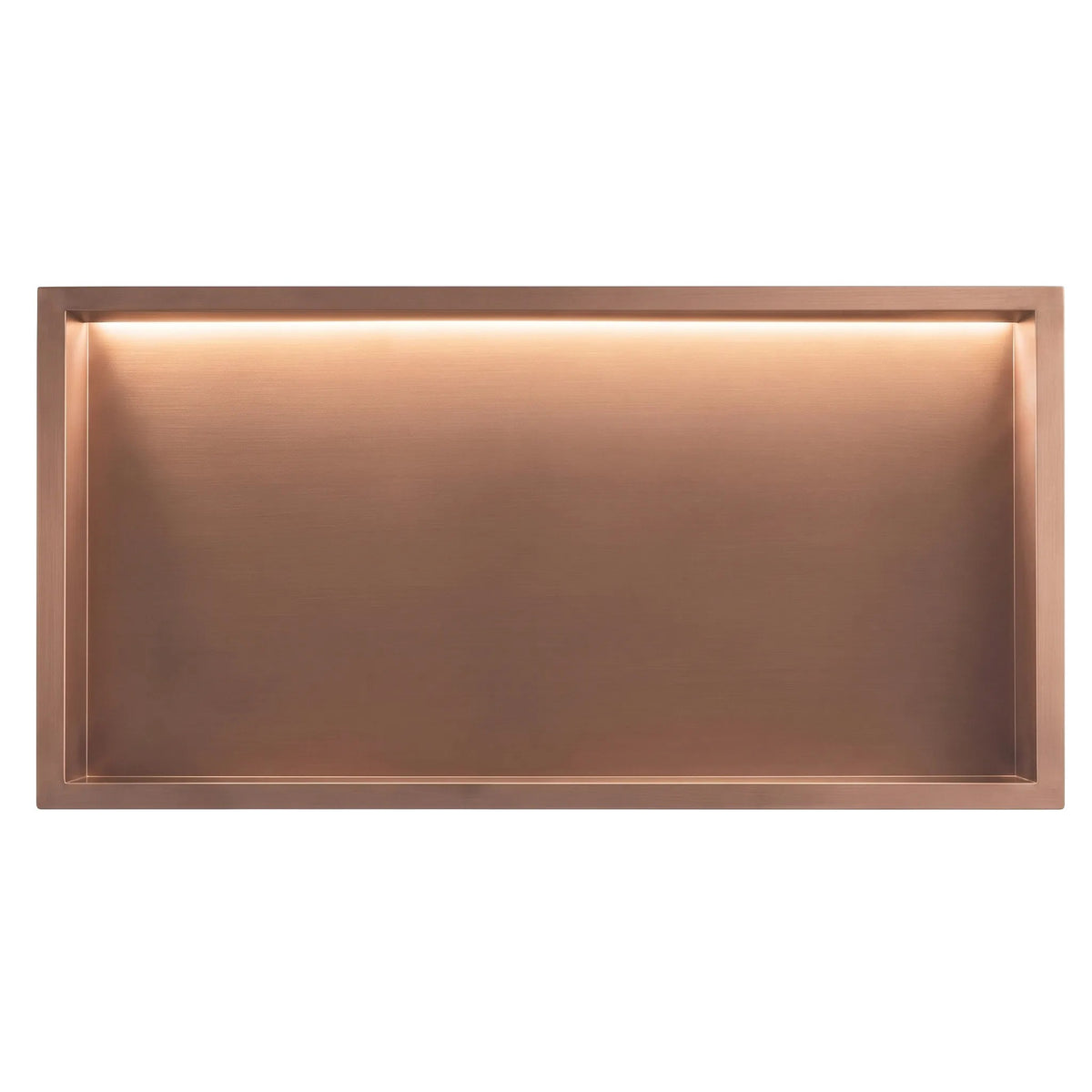 WANDEINBAU-BADEZIMMERREGAL LED 30x60 Brush Copper 7