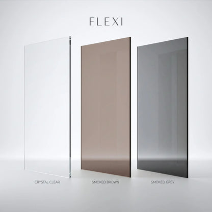 Duschwand Rea Flexi Grey / Black 110 7