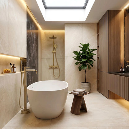 Frei Stehende Armatur Rea Clif Brush Gold 7