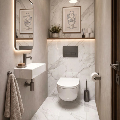 Unterputz-WC-Gestell Set Slim 024N Mit Titan HD Drückerplatte 7
