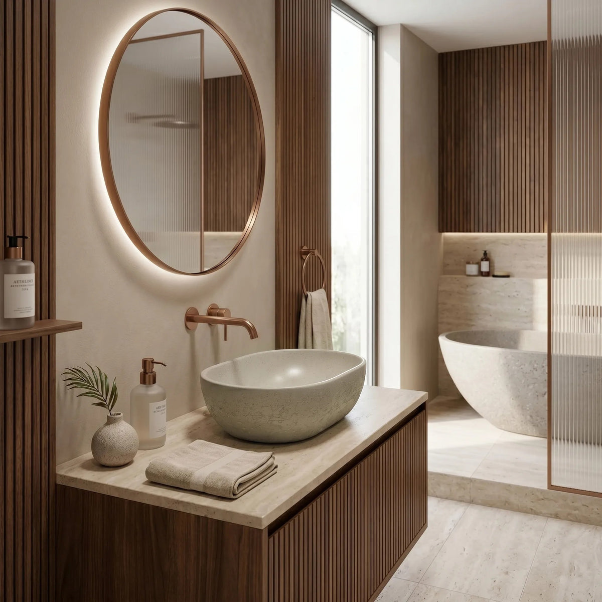 Aufsatzwaschbecken Rea Mira Greige 7