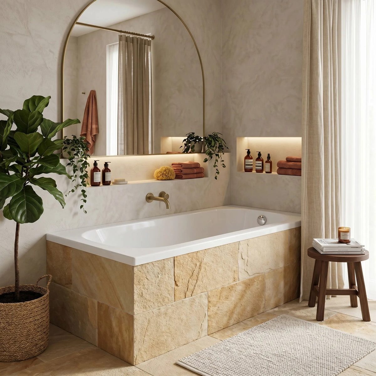 Acryl-Einbaubadewanne Rea Gloria 150 7