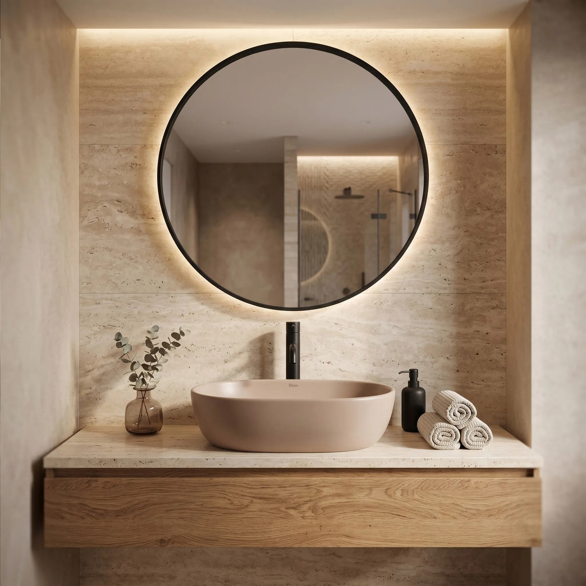Aufsatzwaschbecken Rea Focus Taupe 7
