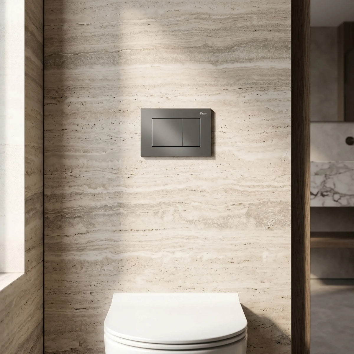 Unterputz-WC-Gestell Set Slim 024N Mit Titan J Drückerplatte 7